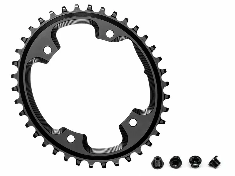 Absolute Black Plateau Cyclocross Oval Narrow Wide 110 Mm 4 Trous Noir 2022 1 Absolute Black Plateau Cyclocross Oval Narrow Wide 110 Mm 4 Trous Noir 2022