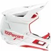 100% Casque Aircraft 2 Rouge Et Blanc 2021
